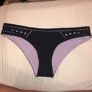 Black Laser Cut Out Bikini Bottoms